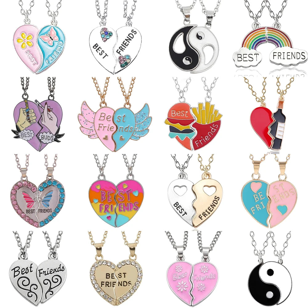 Honey Love Couple Heart Necklace