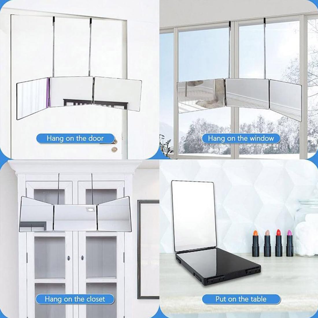 Trifold Barber Mirror Pro Travel