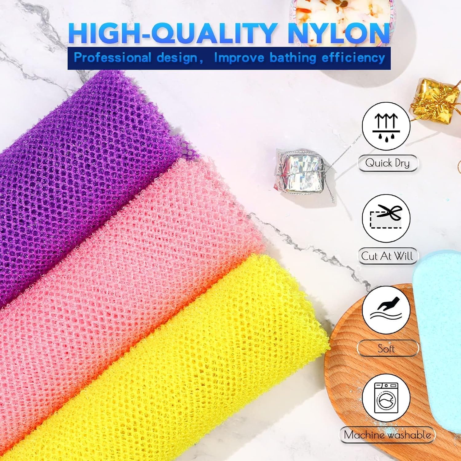 DeepClean Mesh Bath Scrubber Sponge