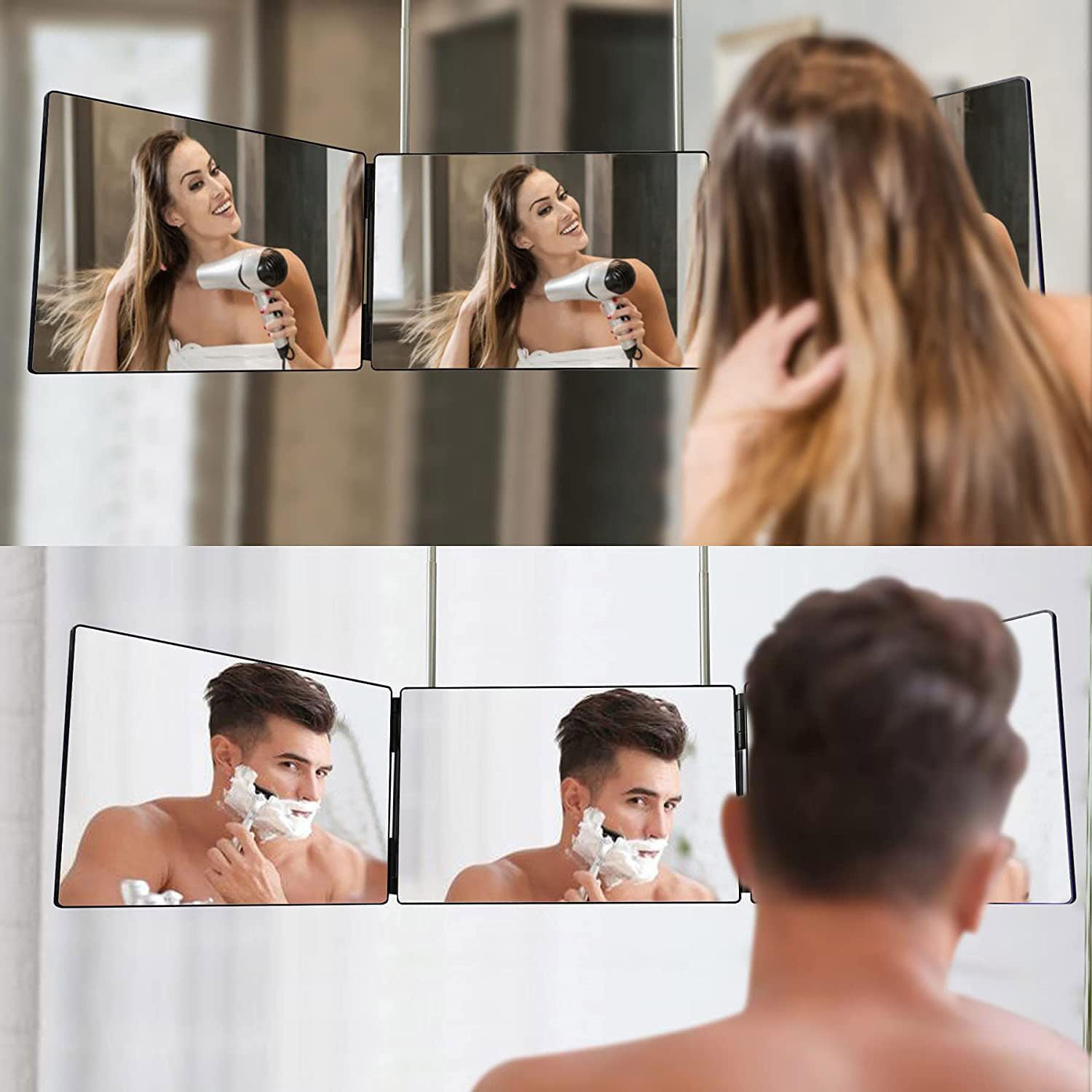 Trifold Barber Mirror Pro Travel